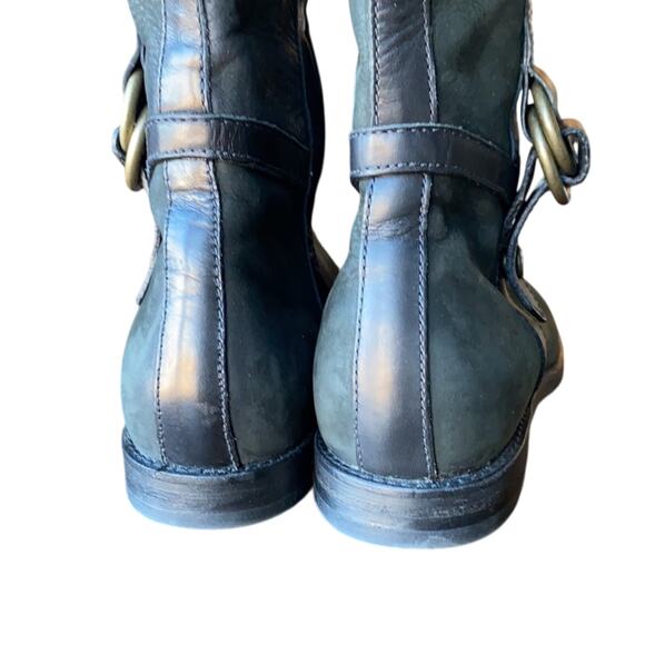 Cole Haan Charcoal Black Liberty Boots leather flat winter minimalist size 6.5 - Picture 4 of 10